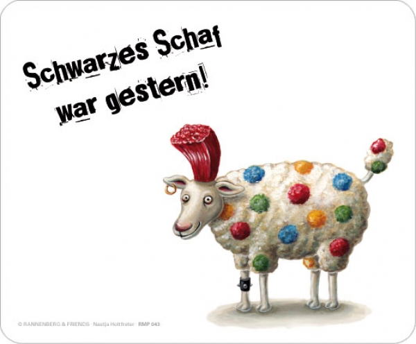 Maus - Pad - schwarzes Schaf